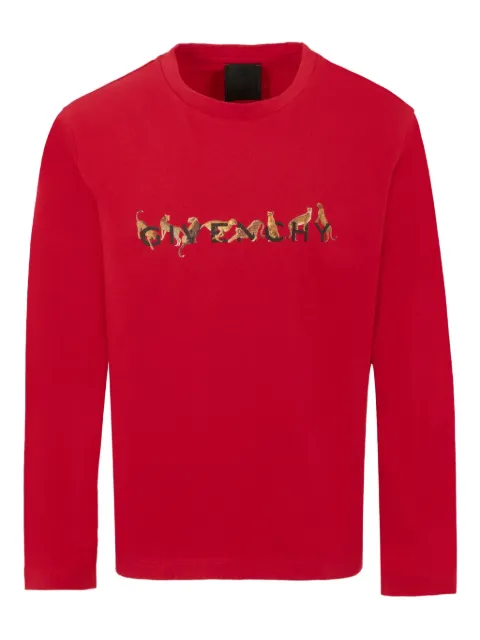 Givenchy Kids animal-logo long-sleeve T-shirt