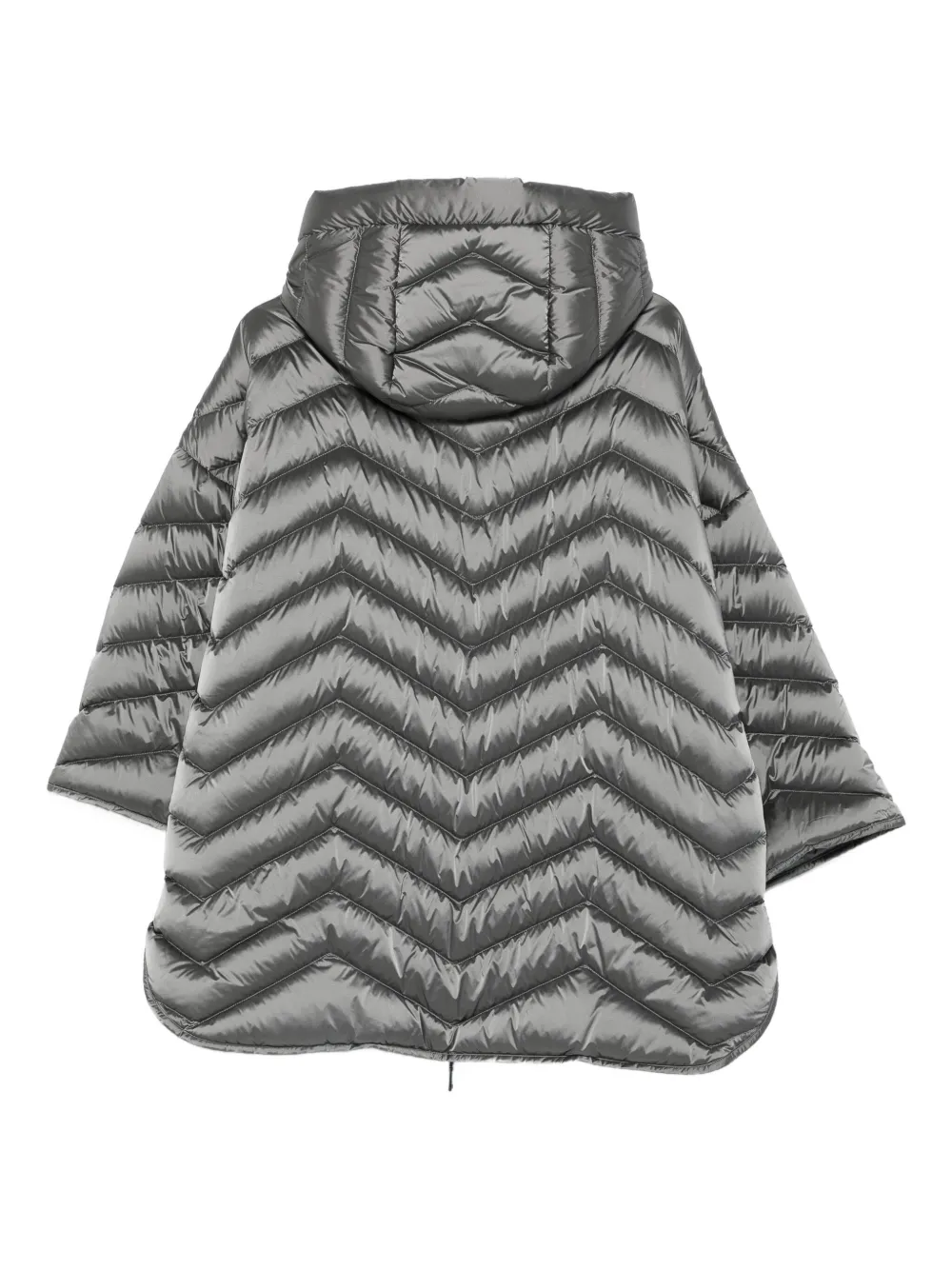 Seventy Hooded Chevron-quilted Jacket In Gray