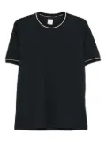 Eleventy piped-trim cotton T-shirt - Black