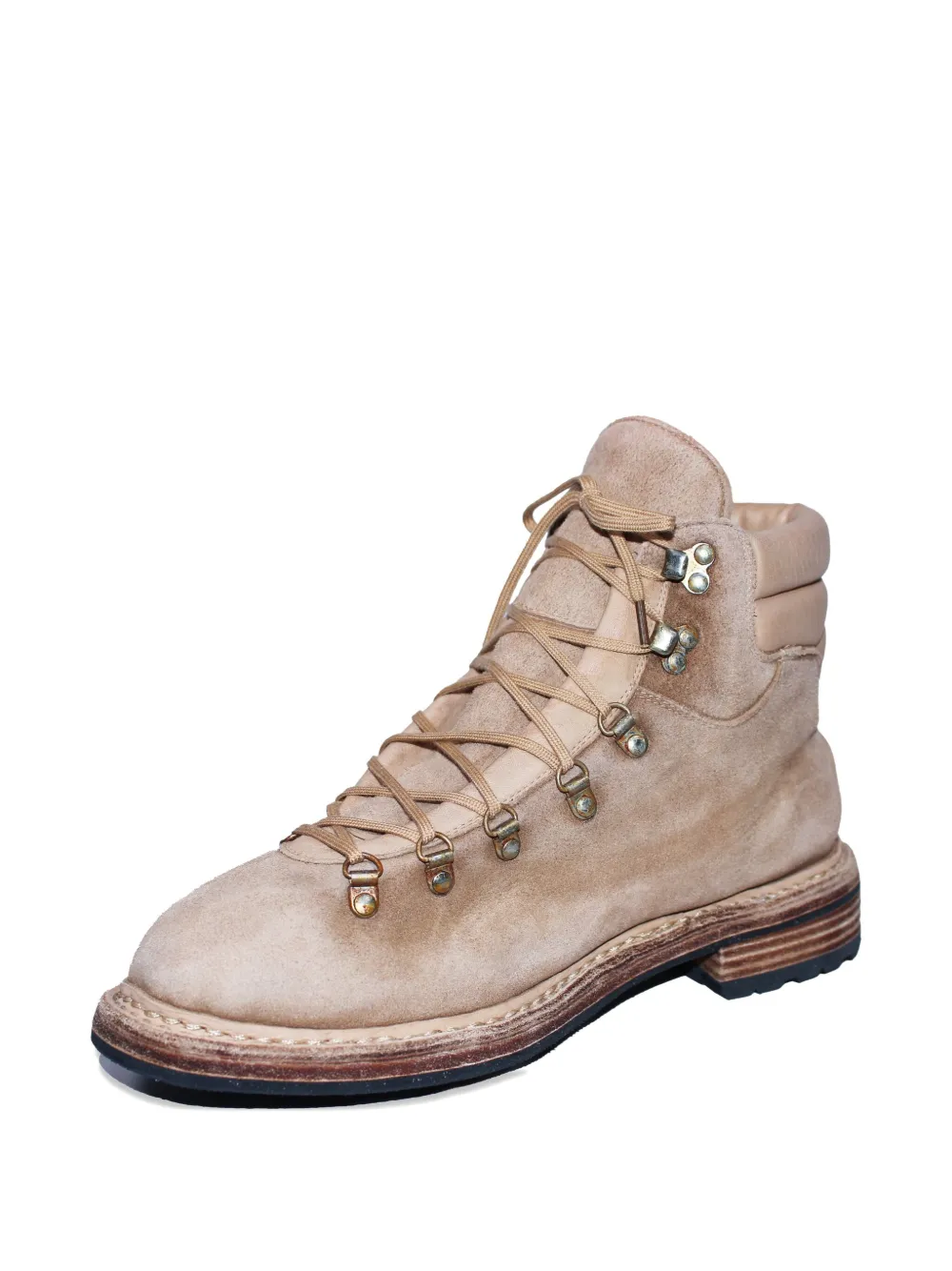 Guidi lace-up suede hiking boots Neutrals