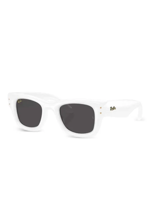 thumbnail image 2 of RAVS Unisex White Metal Sunglasses | Gradient Grey Lenses, 100% UV Protection 2 of 5