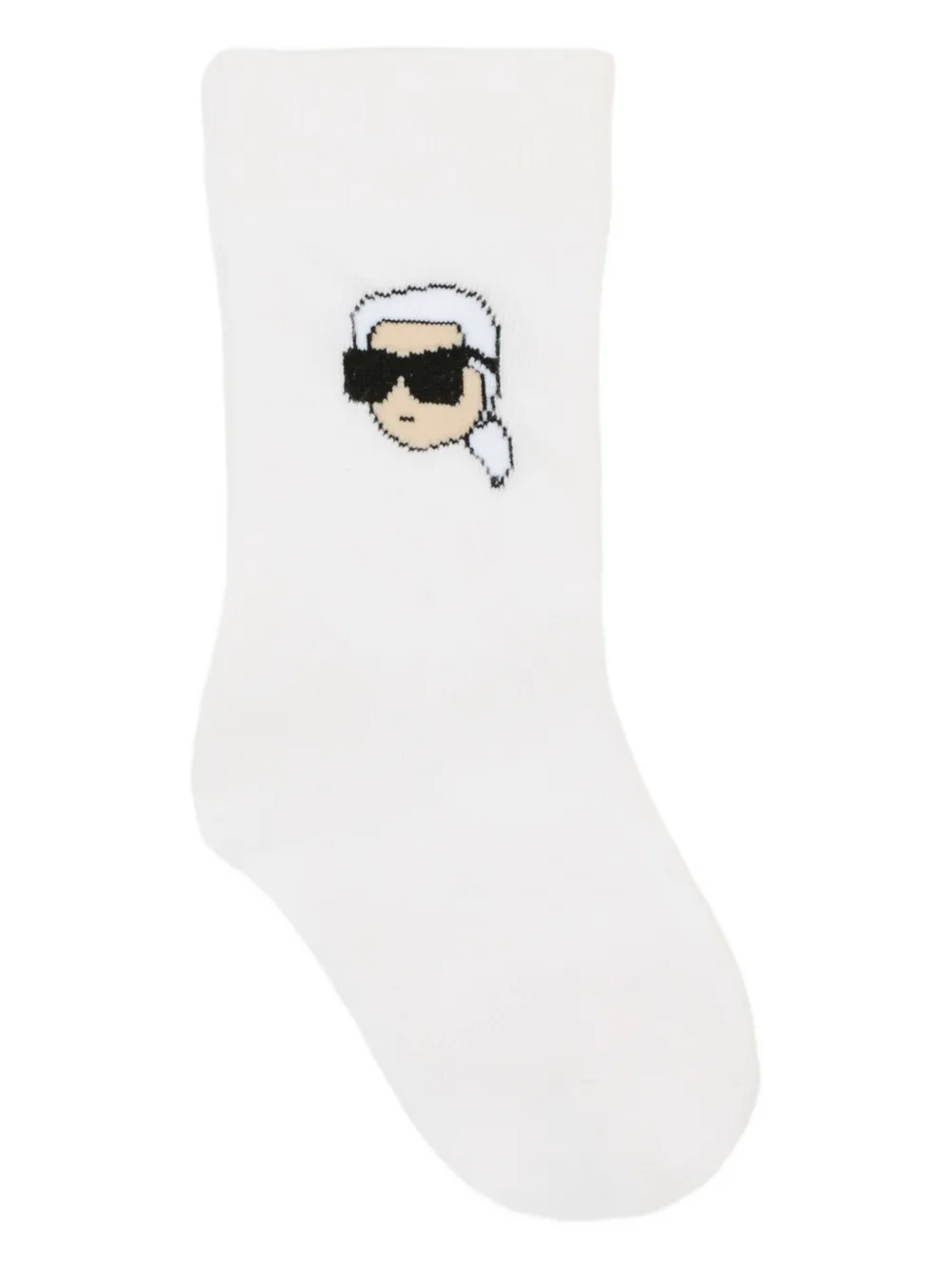 Karl Lagerfeld Logo-embroidered Socks In White