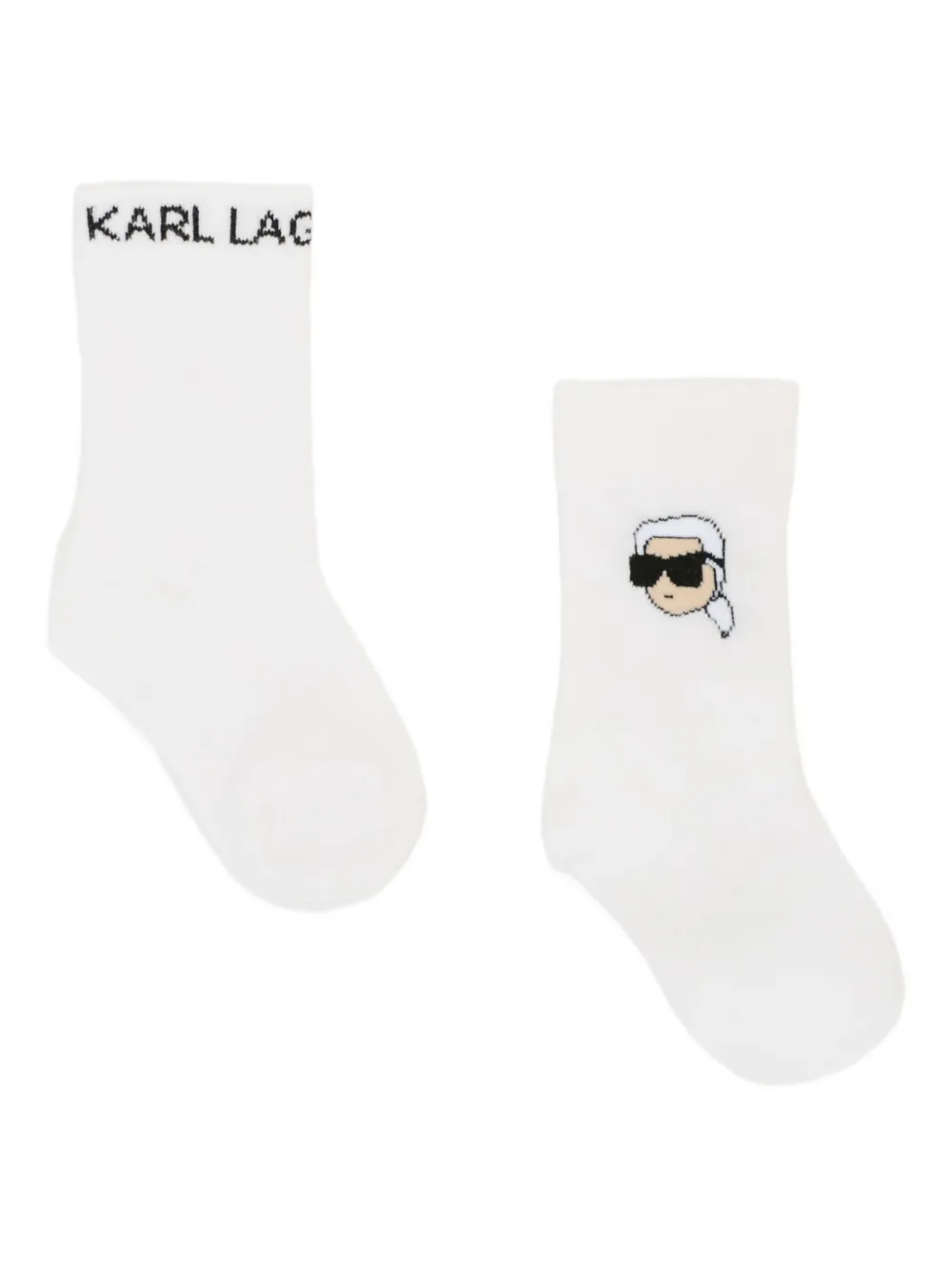 Karl Lagerfeld Logo-embroidered Socks In White