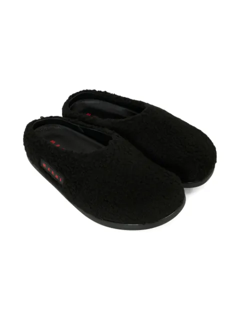Marni Kids logo-patch mules
