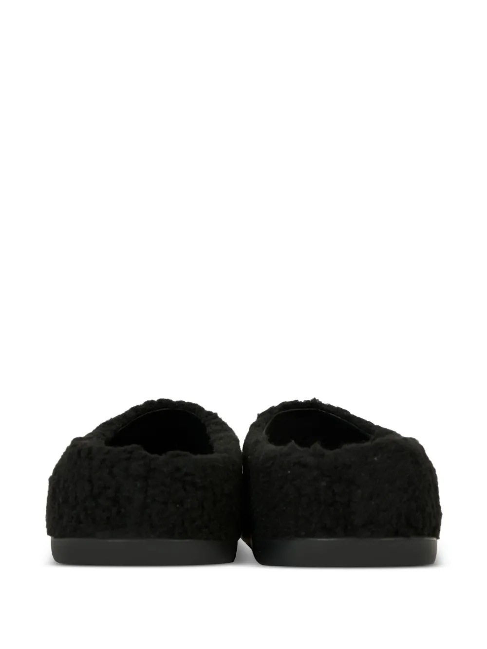 Marni Kids logo-patch mules Black