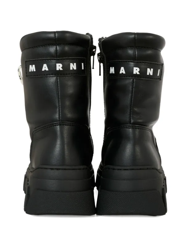 Marni Kids レースアップ ブーツ | ブラック | FARFETCH JP