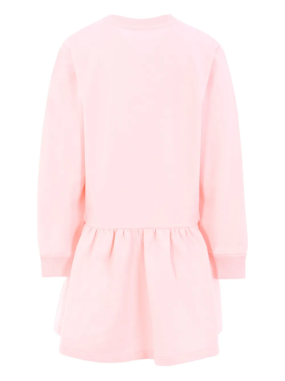 Moschino Kids teddy-print flared dress Roze