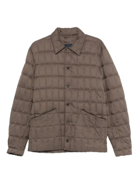 Herno quilted button-fastening jacket