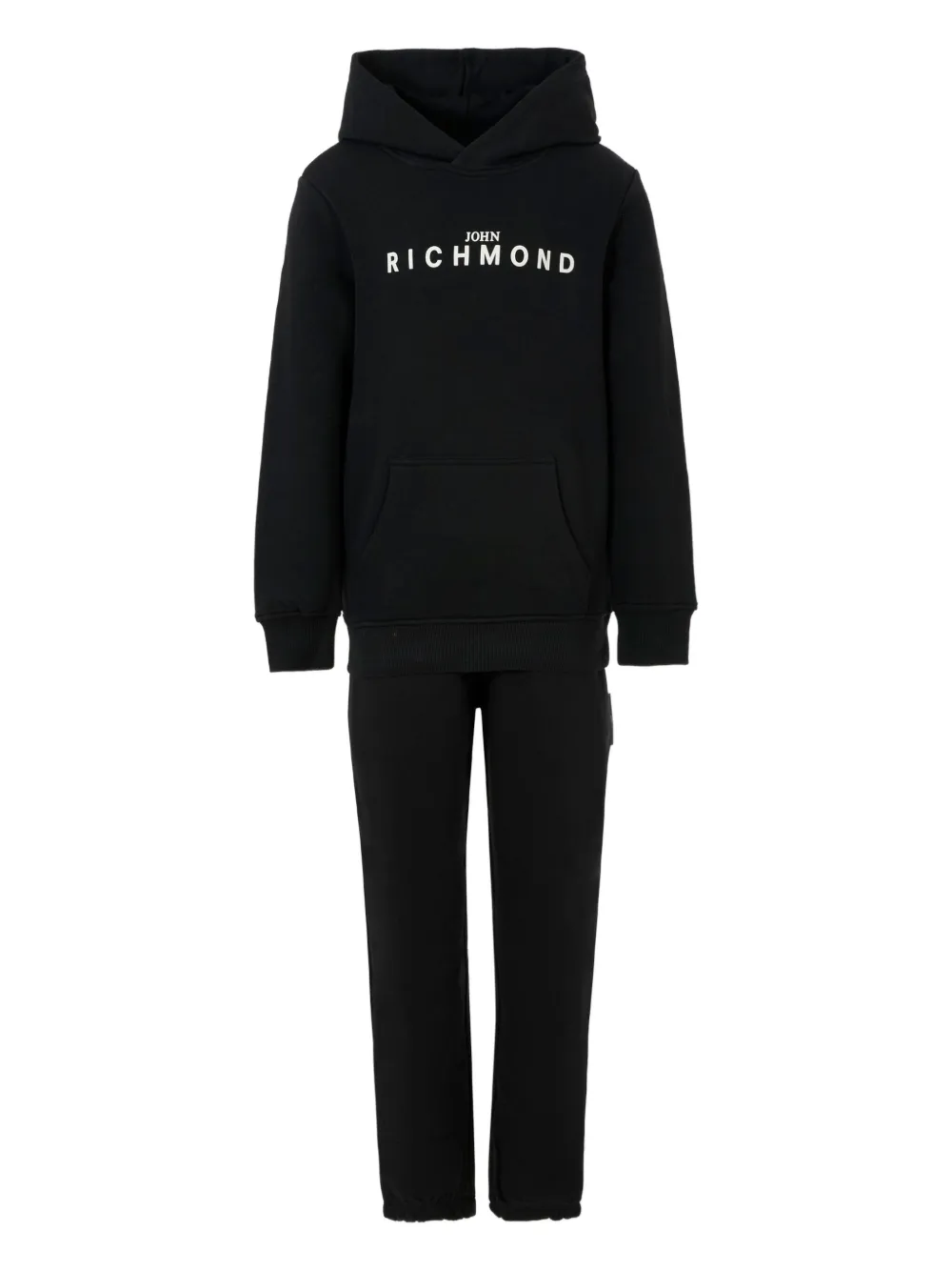 John Richmond Junior logo-embroidered tracksuit Zwart