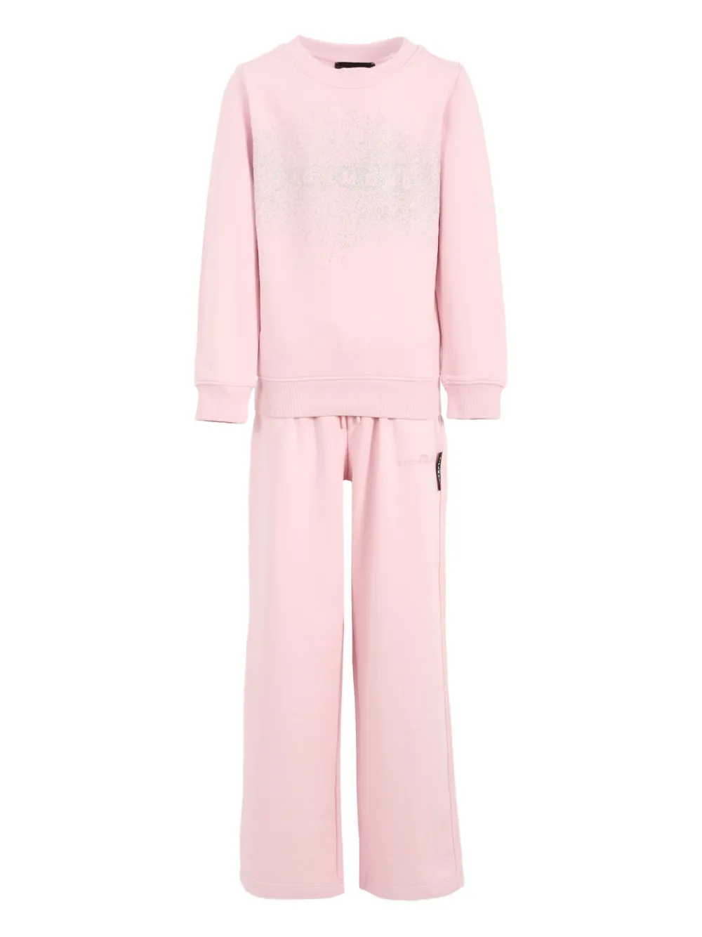 John Richmond Junior glitter-logo tracksuit Roze