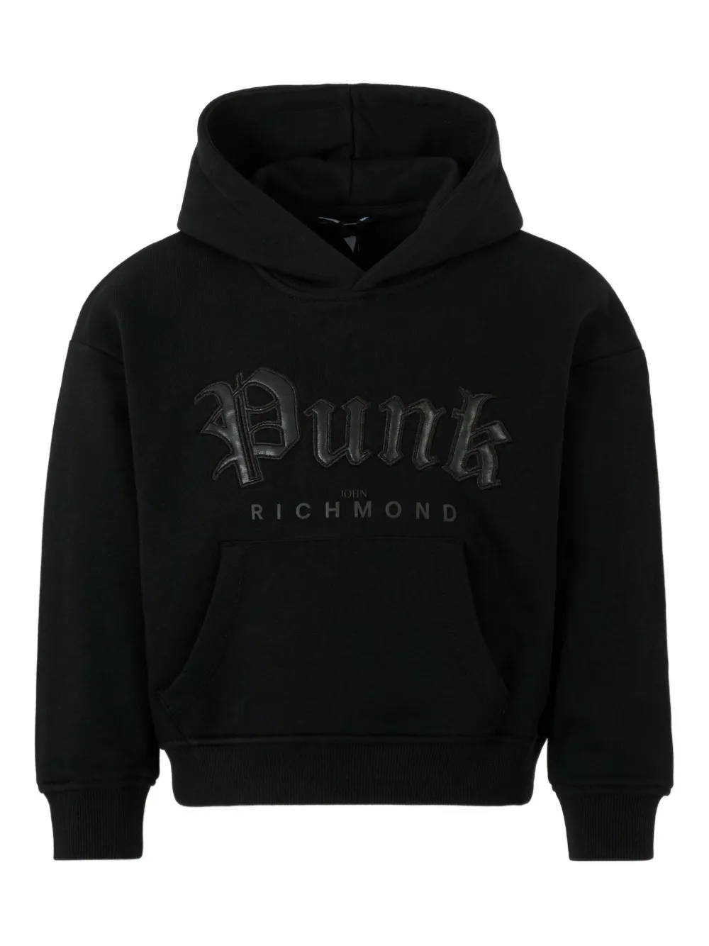 John Richmond Junior punk-logo hoodie Zwart