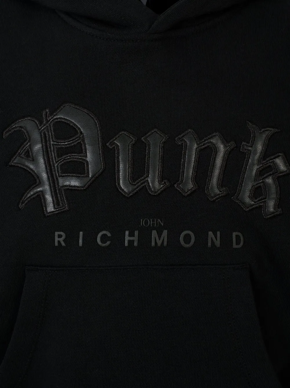 John Richmond Junior punk-logo hoodie Zwart