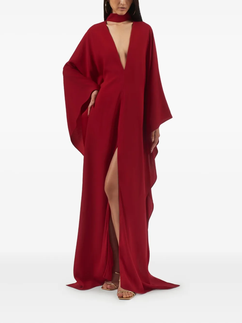 Taller Marmo V-neck wide-sleeve kaftan | Evening Dresses | Image 2