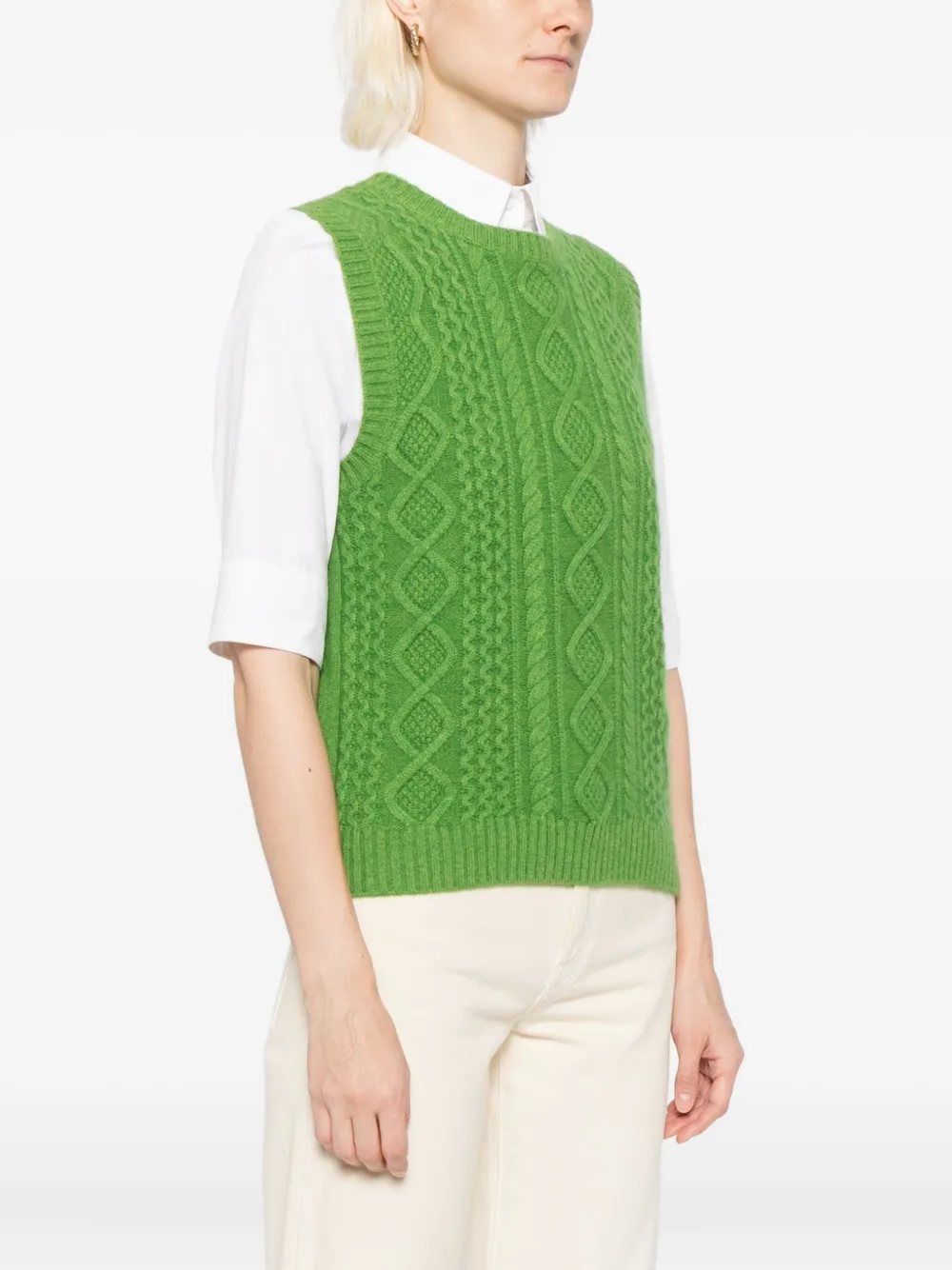 Bonpoint Joony Cashemere Vest In Green