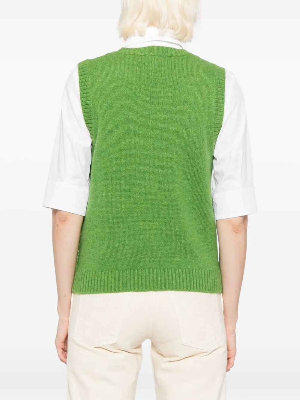 Bonpoint Joony Cashemere Vest In Green
