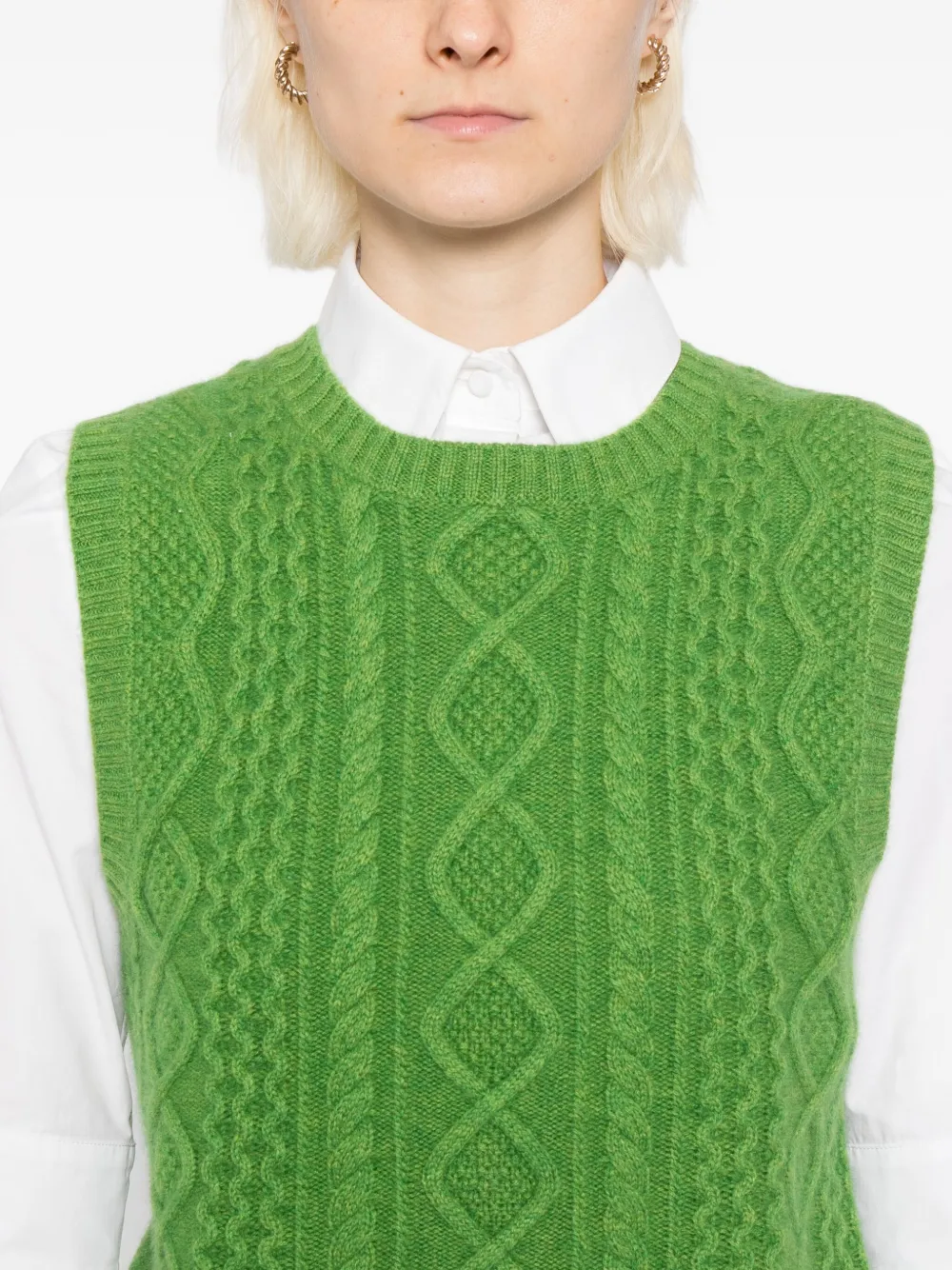 Bonpoint Joony Cashemere Vest In Green