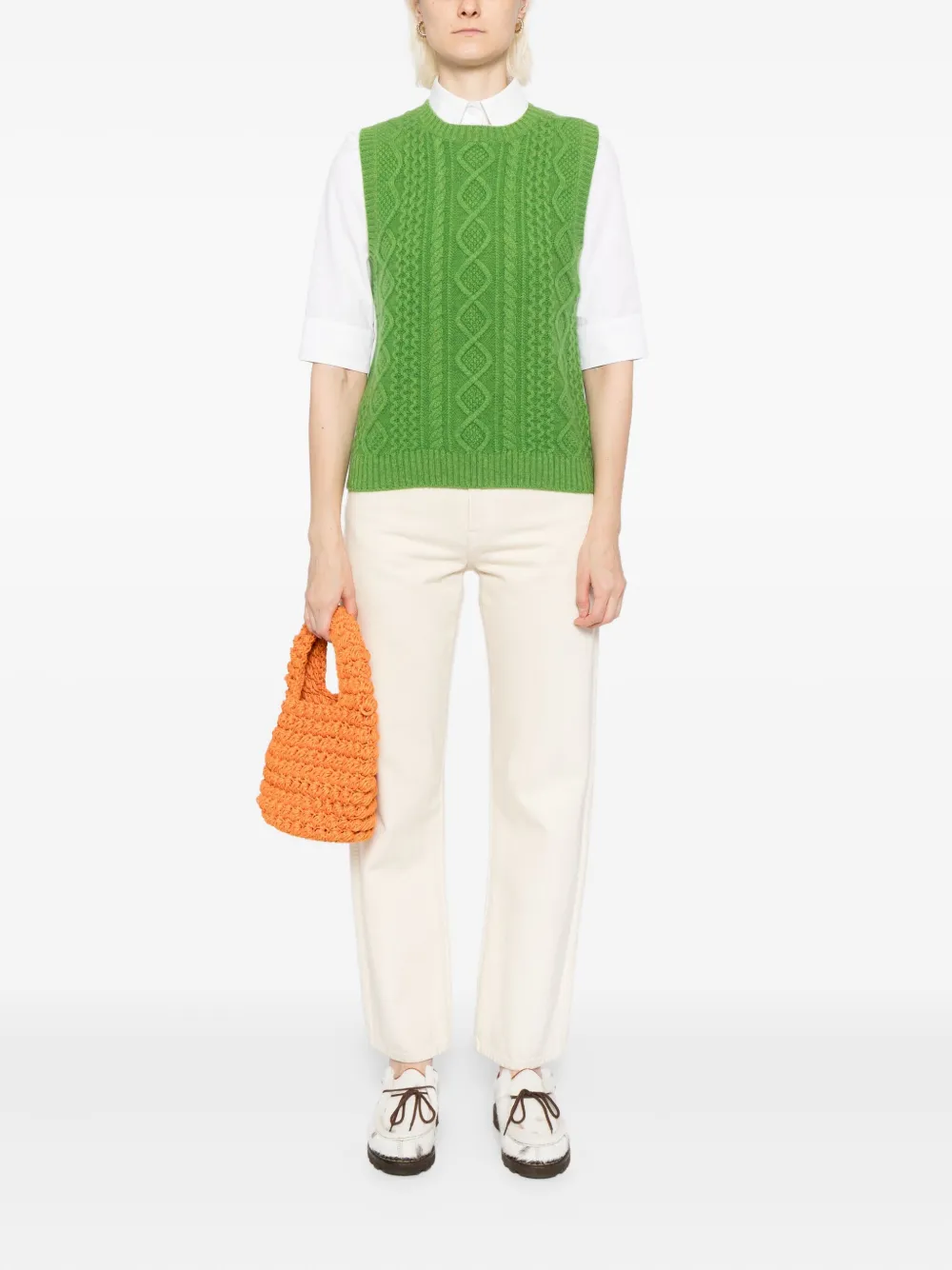 Bonpoint Joony Cashemere Vest In Green