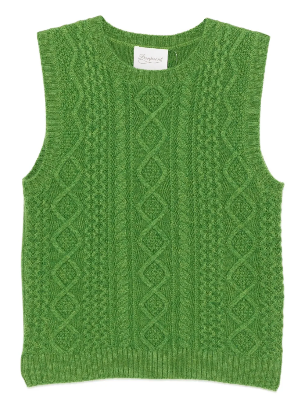 Bonpoint Joony Cashemere Vest In Green