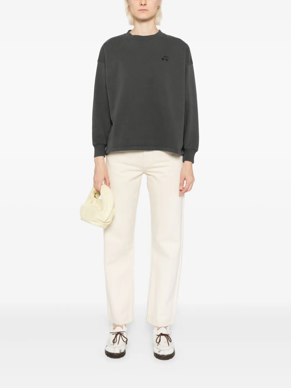 Bonpoint Jaime Cotton Sweatshirt In Gray