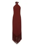 Taller Marmo halter-neck fringe dress - Red
