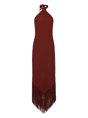 taller marmo brown dress Nina Maxi | An open back introduces