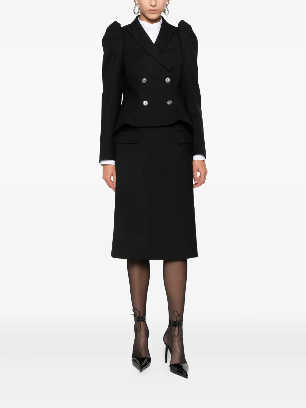 Alexander McQueen puff-sleeve double-breasted jacket | Fitted Jackets | Image 2