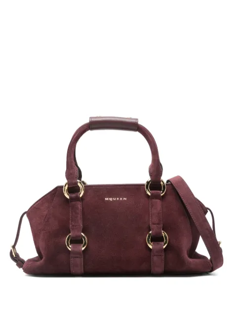 Alexander McQueen suede ring-detail satchel