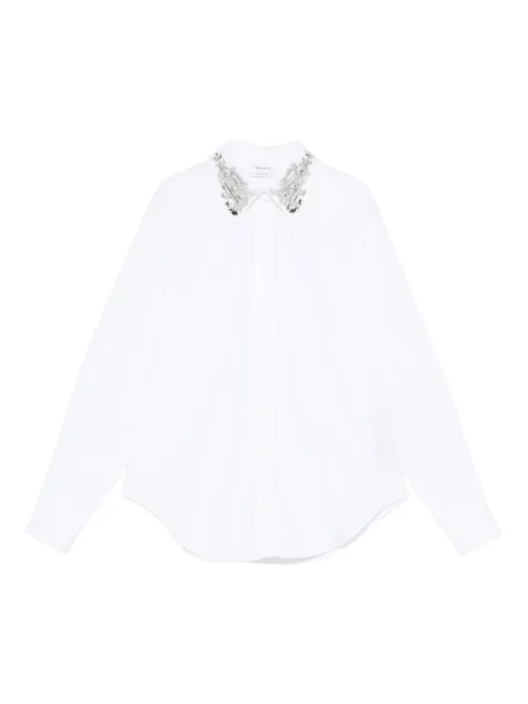 Alexander McQueen camisa con detalles en el cuello