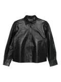 Alexander McQueen lambskin button-up shirt - Black