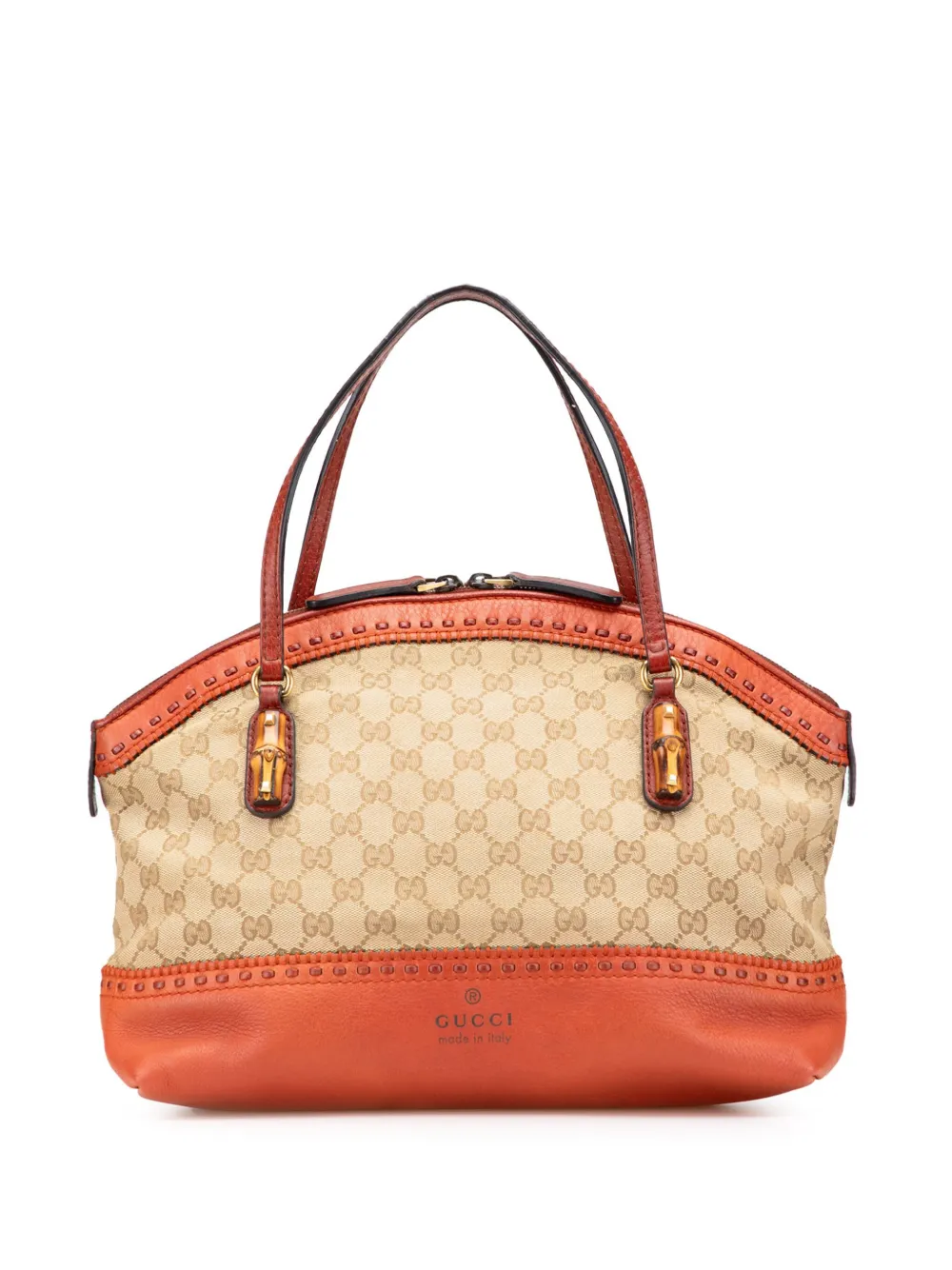 Gucci Pre-Owned 2000-2015 GGキャンバス レイドバック クラフティ ハンドバッグ - ブラウン Gucci Pre-Owned 2000-2015 GGキャンバス レイドバック クラフティ ハンドバッグ - ブラウン