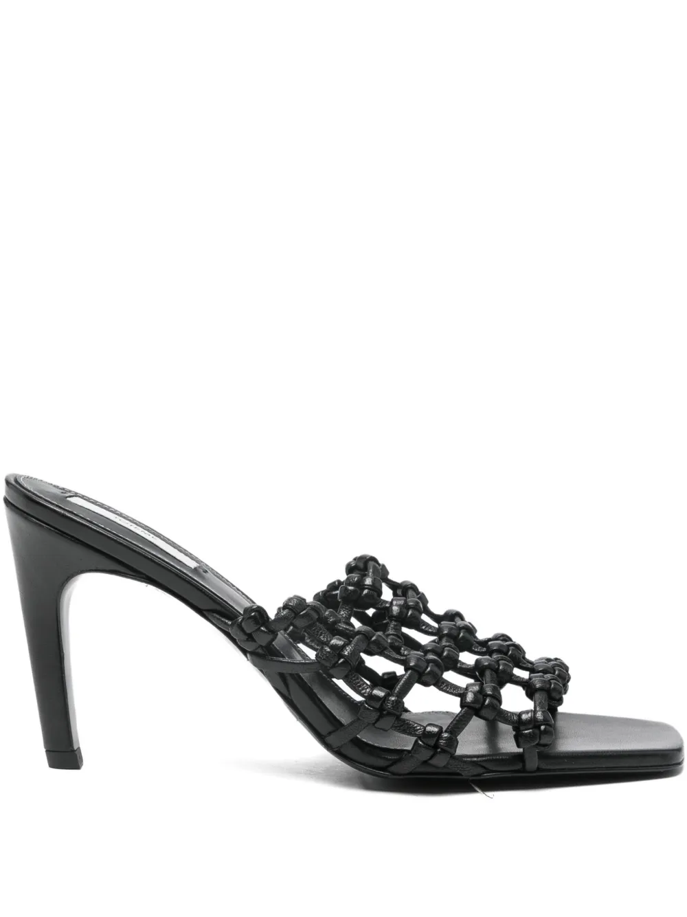 Totême 85mm Knotted-leather Sandals In Black