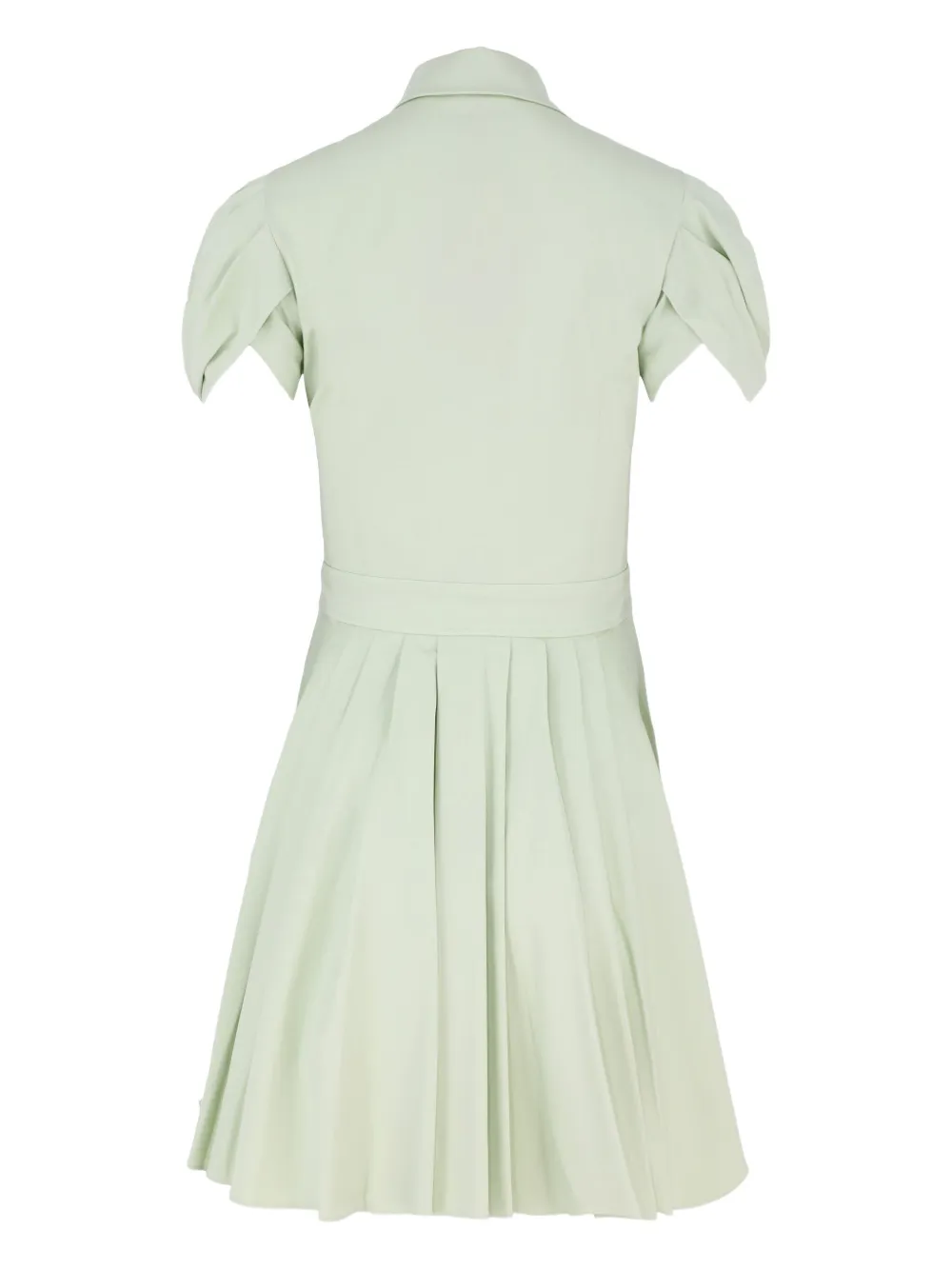 Alexis April puffed-sleeve pleated mini dress - Groen
