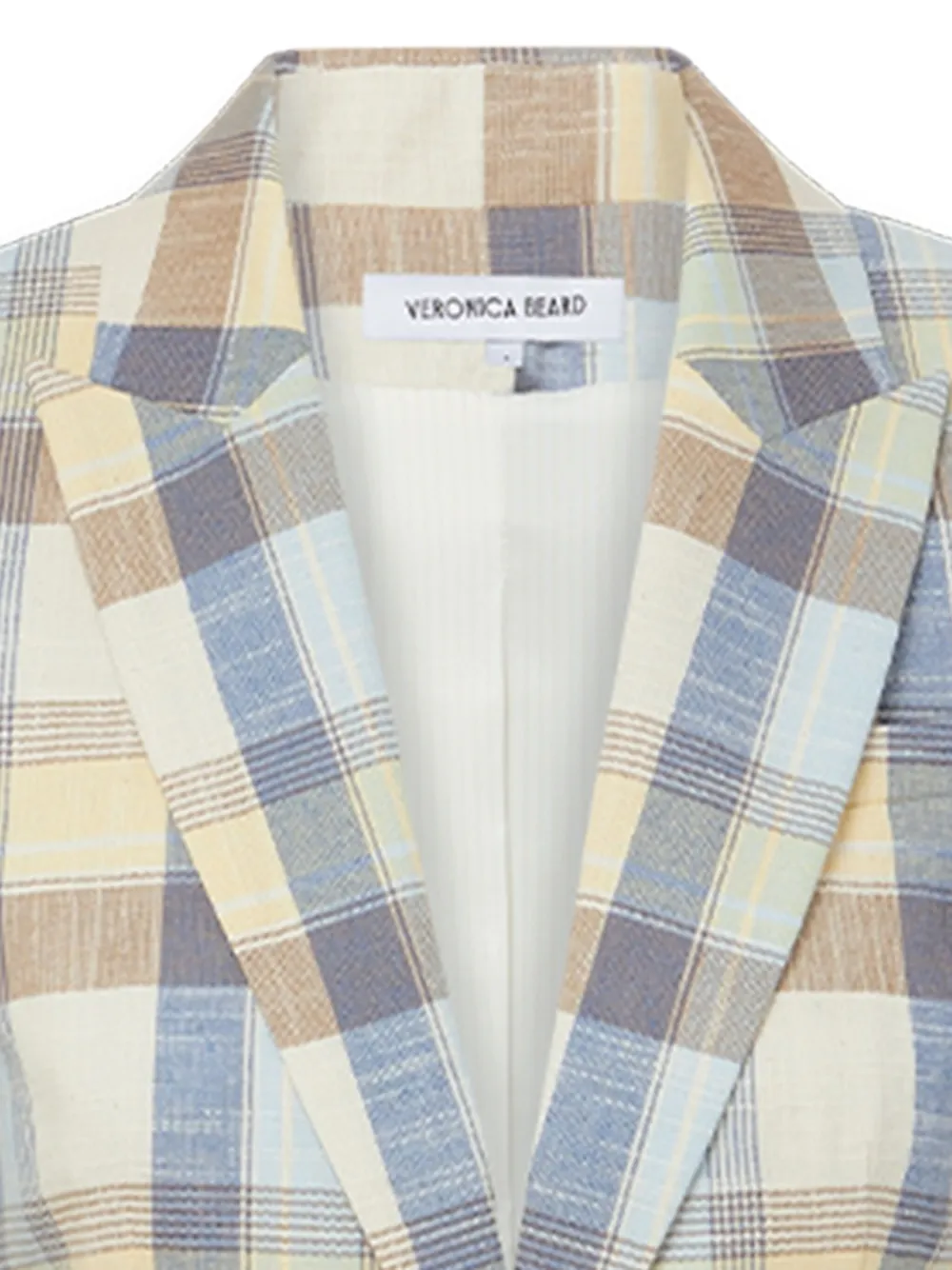 Veronica Beard plaided blazer Beige