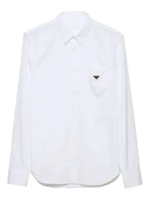 Prada long-sleeve Cotton Shirt | White | FARFETCH