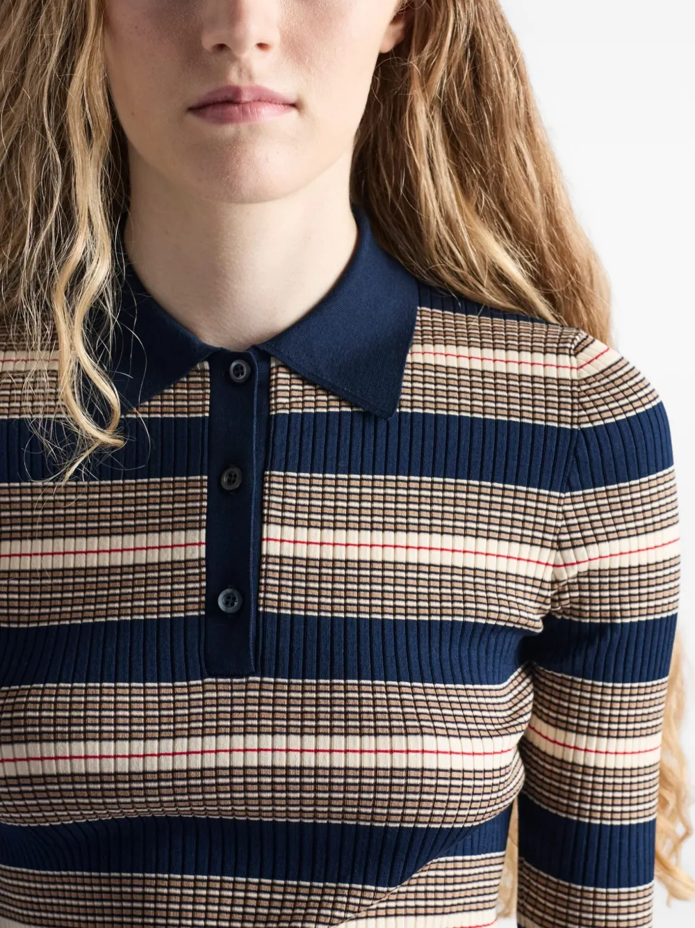 Prada Gestreept poloshirt Blauw