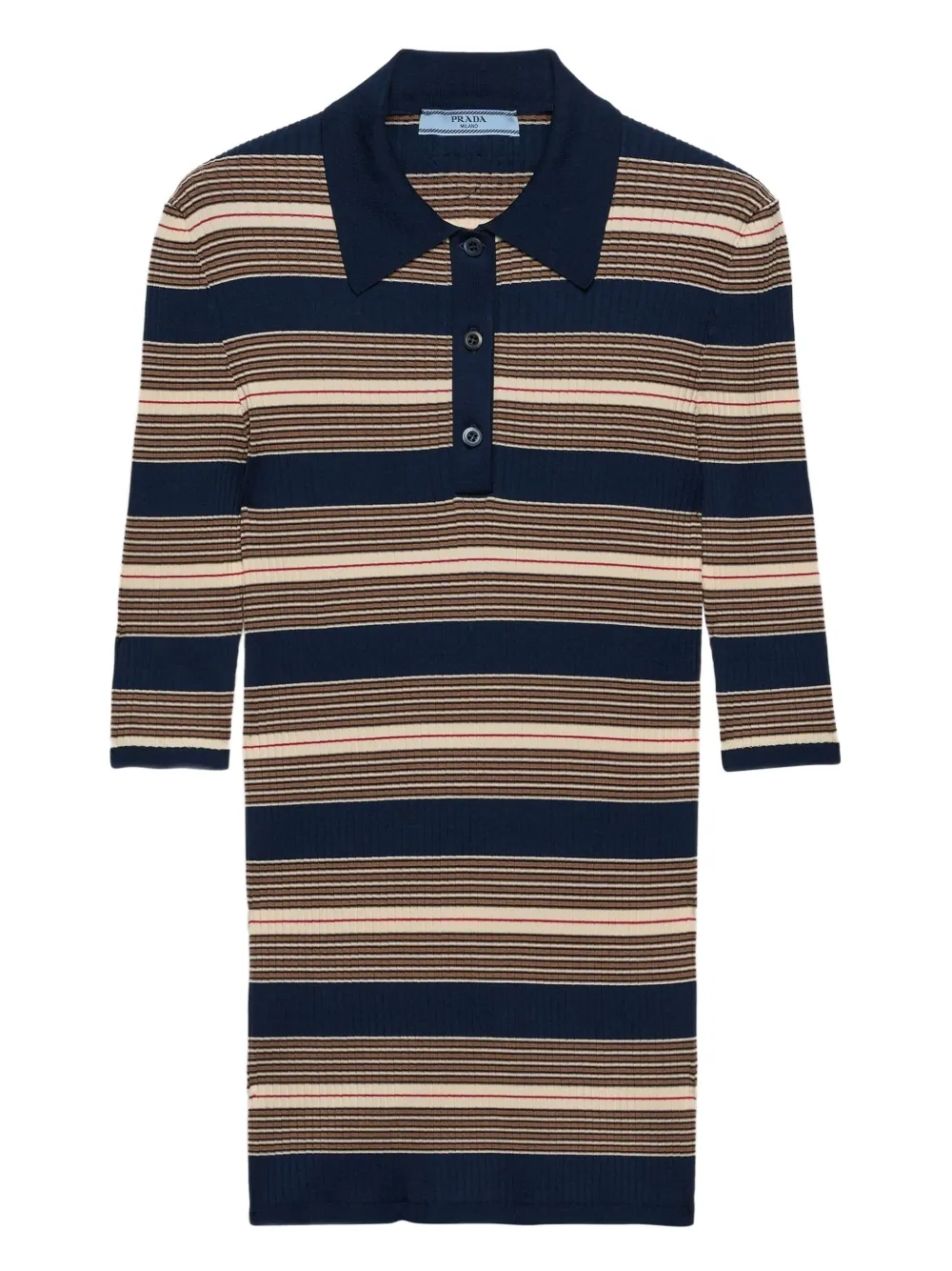 Prada Gestreept poloshirt Blauw