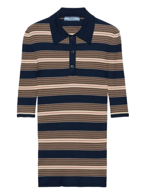 Prada striped-pattern polo shirt
