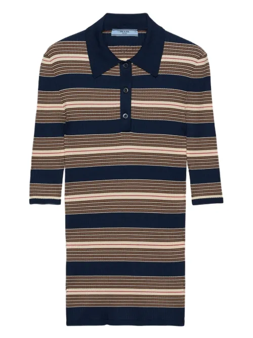 Prada polo à rayures - Bleu - Prada - Modalova