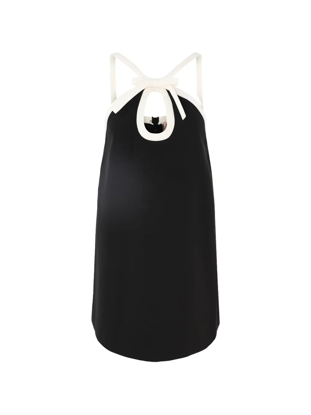 Alexis Elenora bow-detail halterneck mini dress - Nero