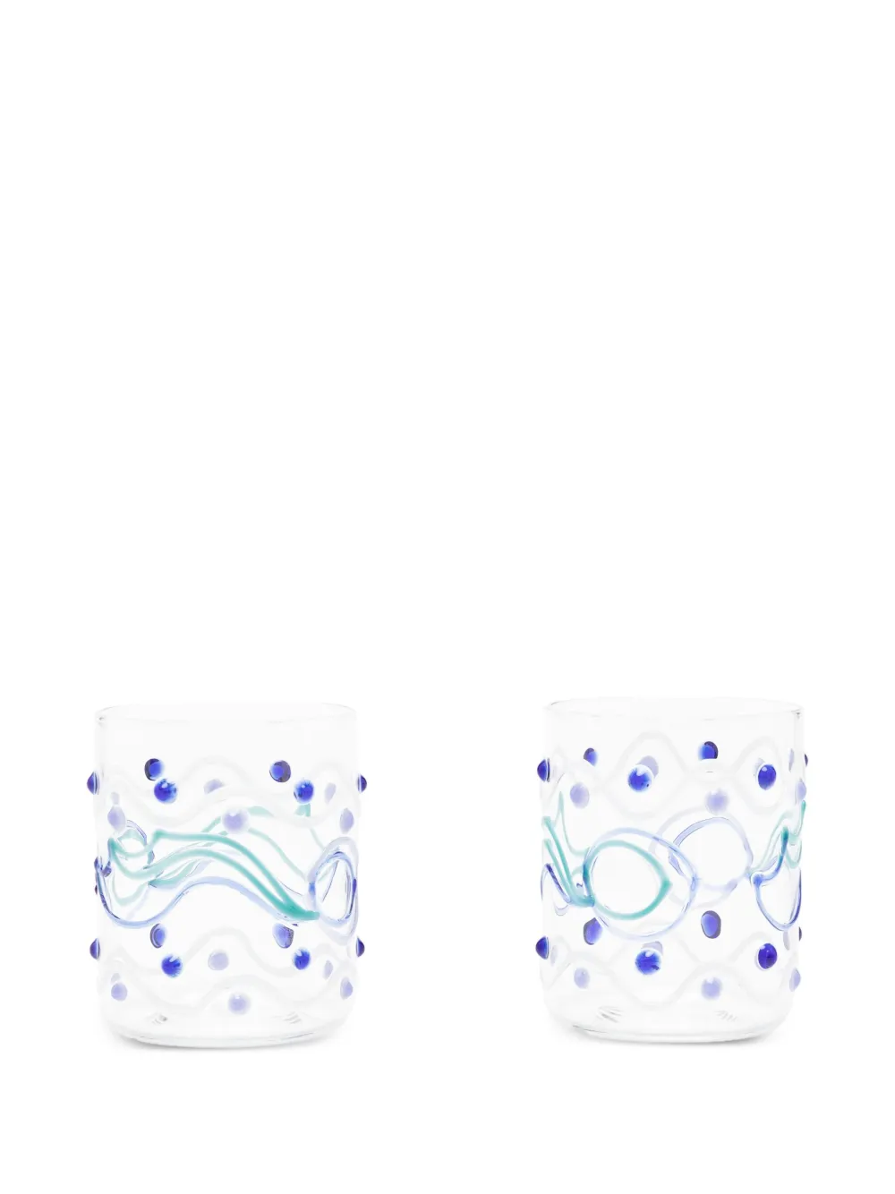 PUCCI wave-pattern borosilicate-glass tumblers (set of two) | Neutrals | Image 1
