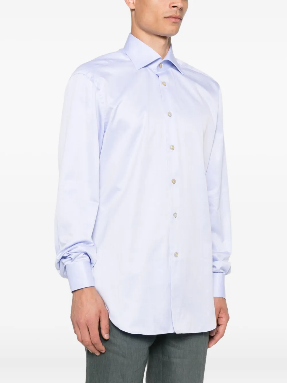 Kiton Button-down overhemd Blauw
