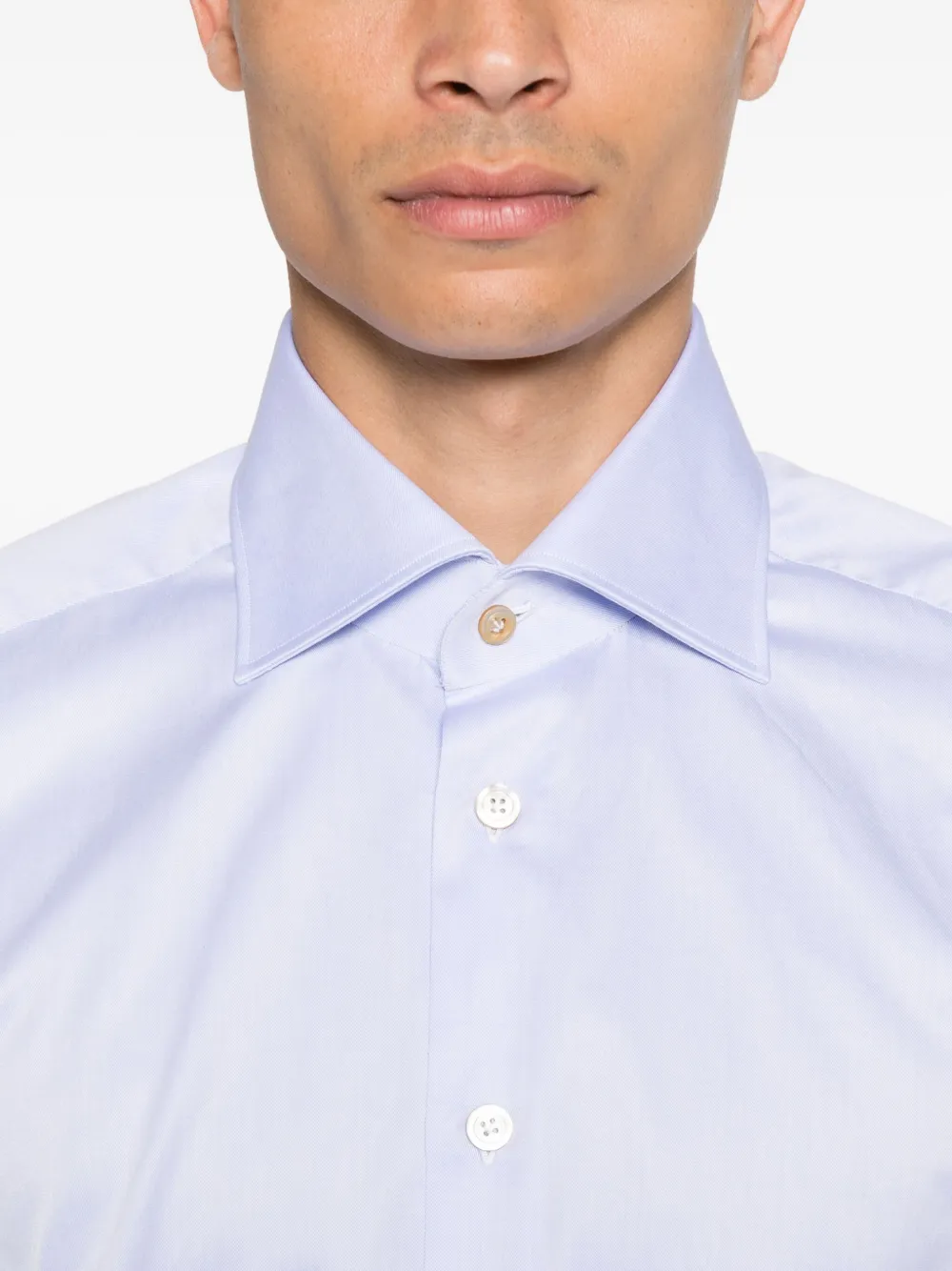 Kiton Button-down overhemd Blauw