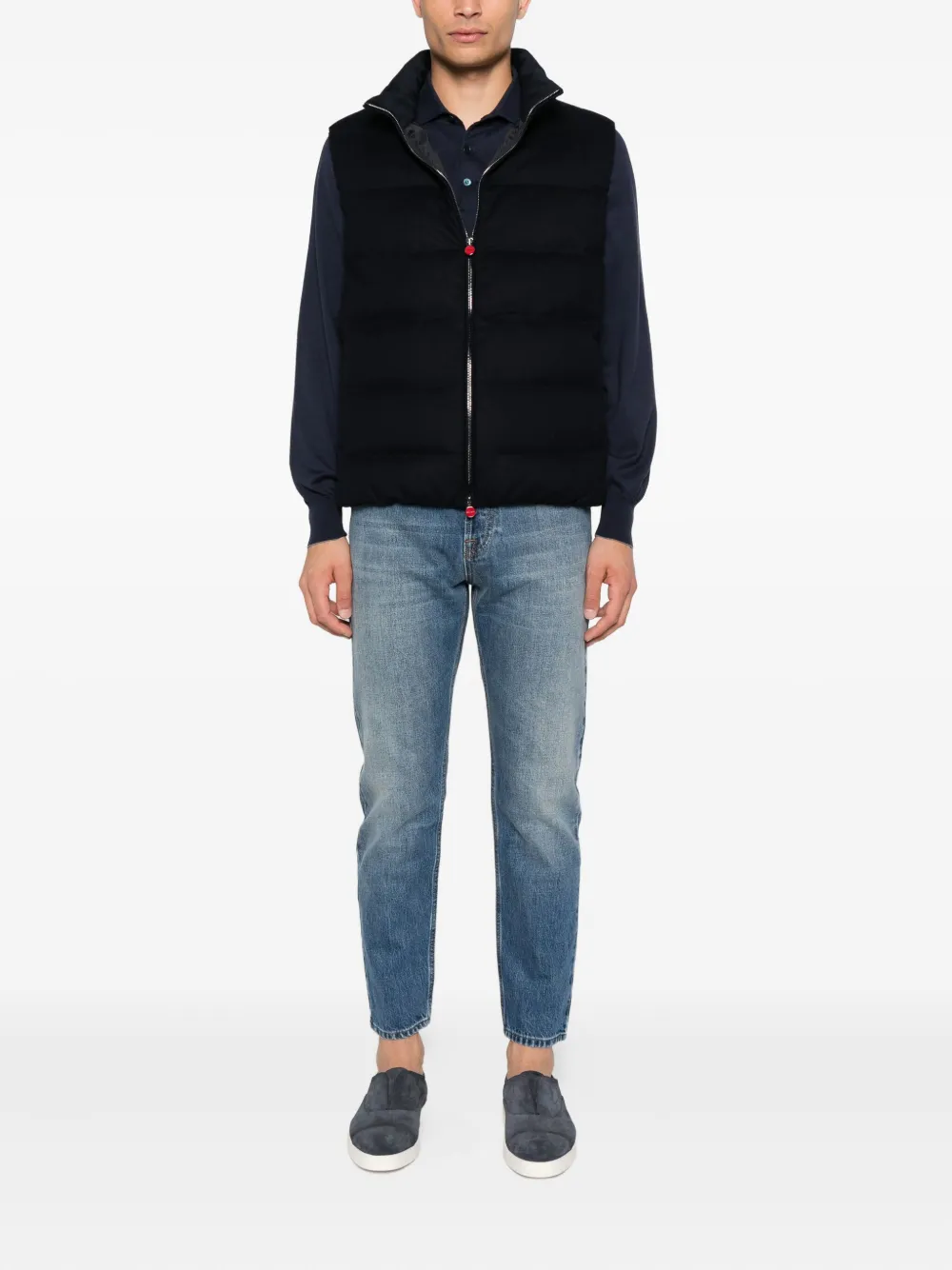 Kiton Bodywarmer met ritssluiting Blauw