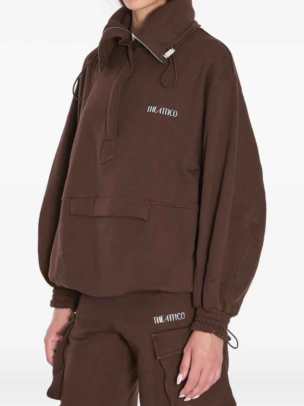 The Attico half-zip sweatshirt Bruin
