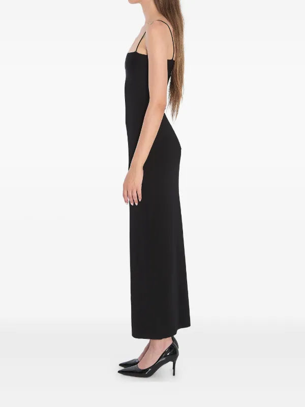 cut out detail dress Side Cut-Out Detail Puff Sleeve Solid Maxi Dress
