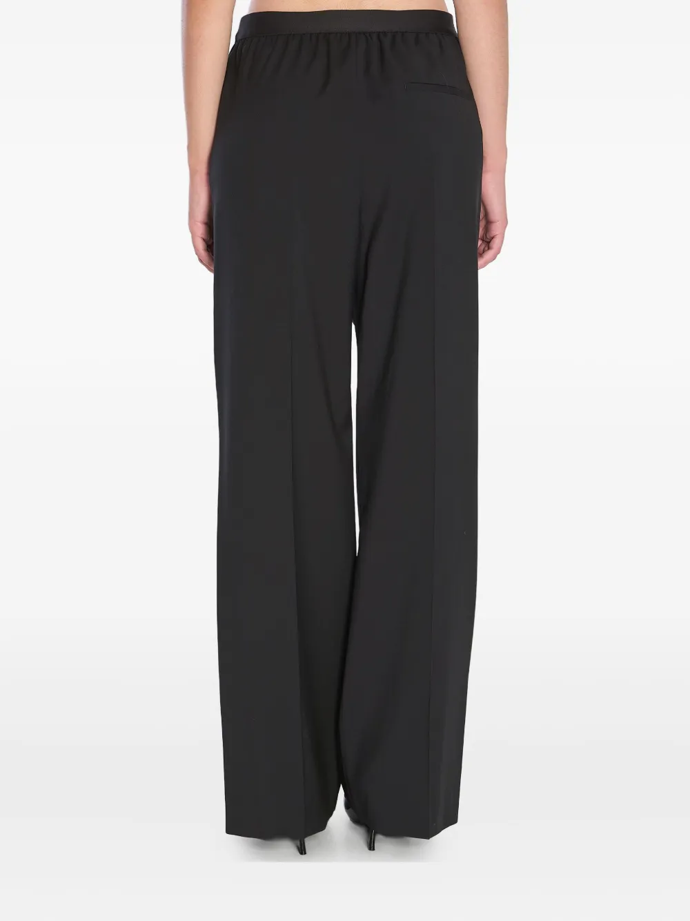 LOEWE elasticated-waistband pleated trousers Zwart