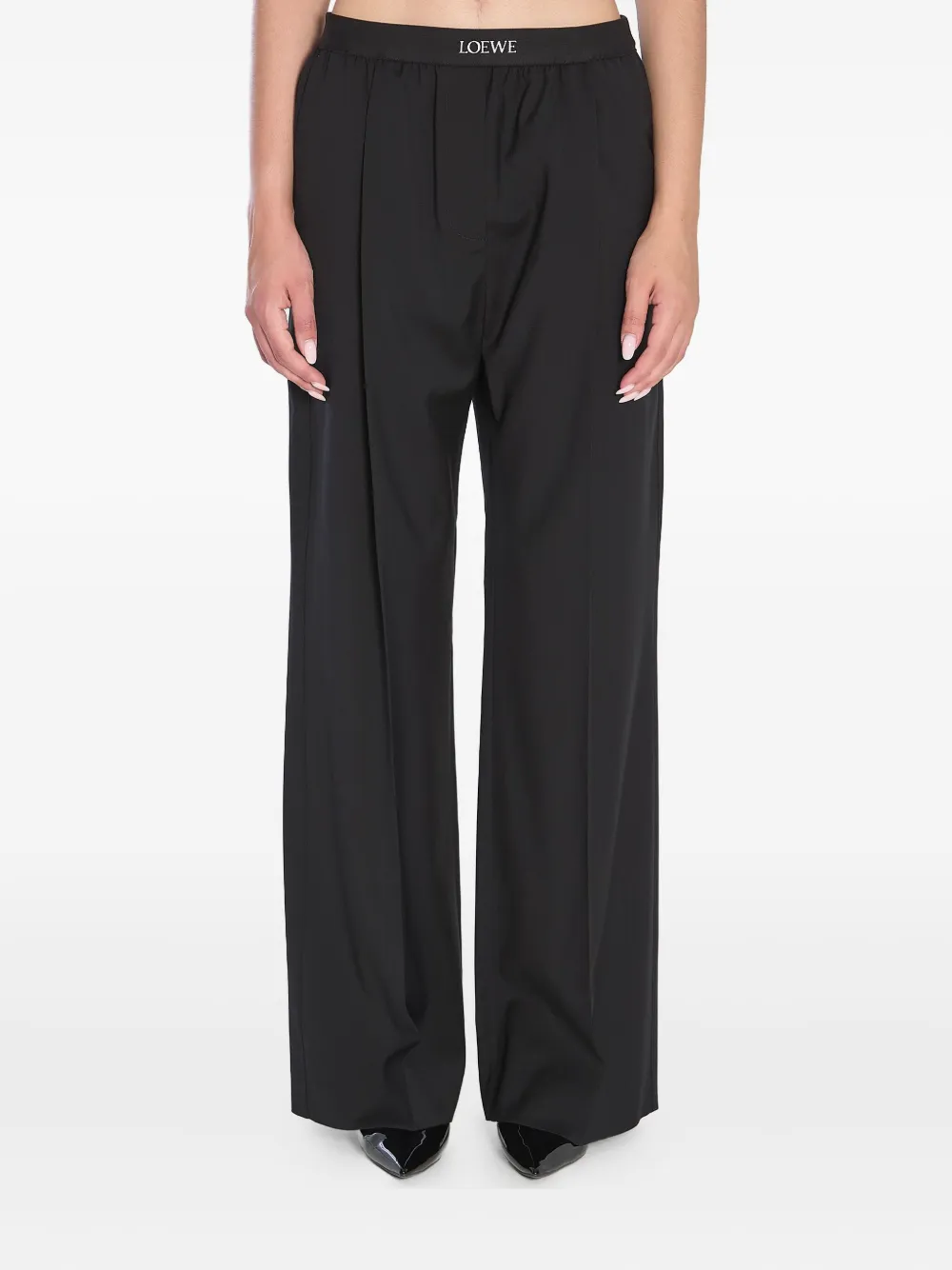 Loewe Elasticated-waistband Pleated Trousers