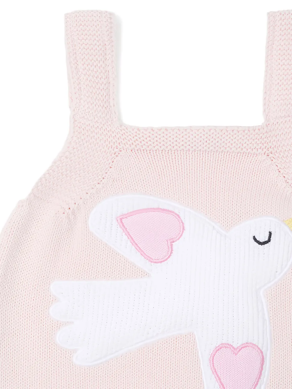 Stella McCartney Kids Romper met duifapplicatie Bruin