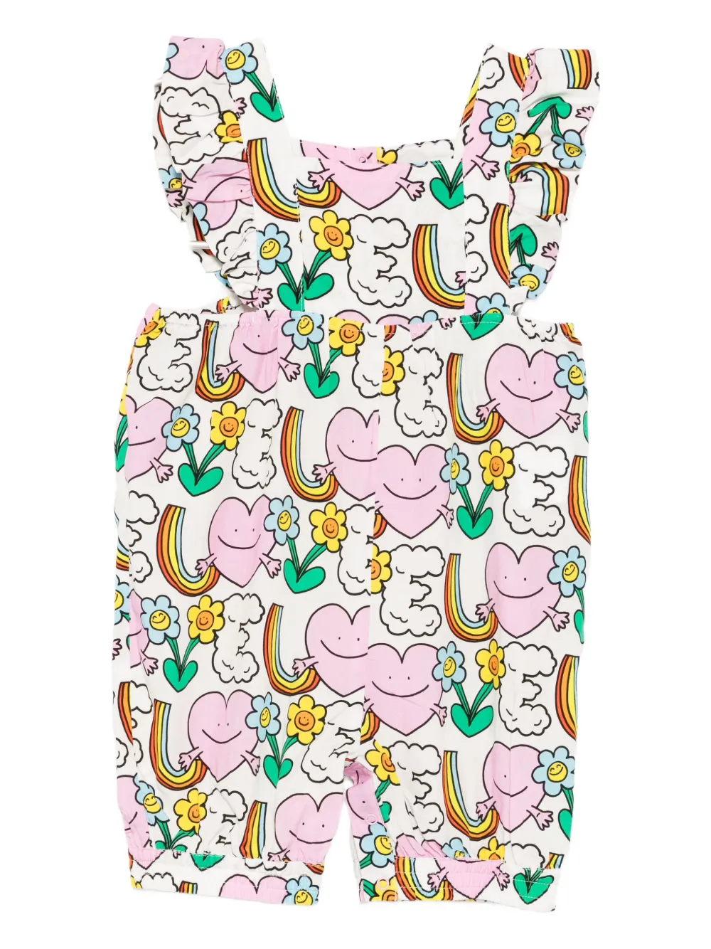Stella McCartney Kids Earth Friends romper met bandje en print Wit
