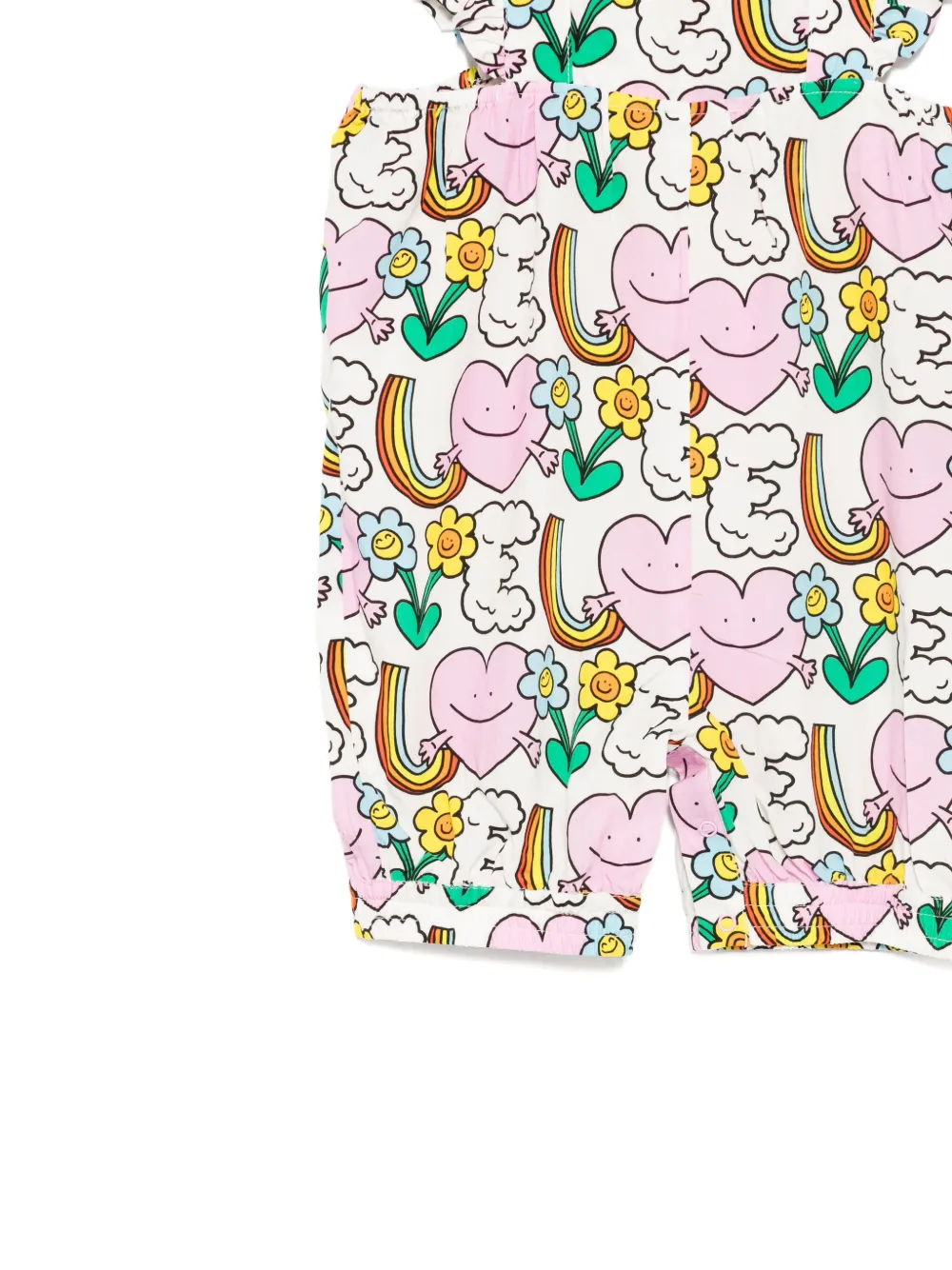 Stella McCartney Kids Earth Friends romper met bandje en print Wit